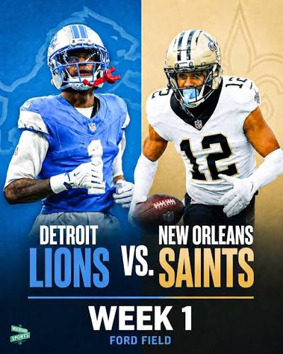 The Detroit Lions will host the New Orleans Saints in Week 1 at Ford Field 