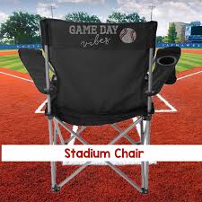 Excited To Share This Item From My Etsy Shop Game Day Vibes Tailgating Chair Personalized Stadium Cha Stadium Chairs Arm Chair Styles Comfy Leather Chair