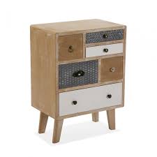 Cassetti impilabili in vendita in arredamento e casalinghi: In Legno Bianco E Grigio Cassettiera Con 2 Cassetti Comodino Pomelli A Forma Di Cuore Aipeguwahati In