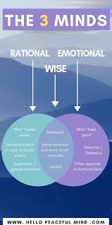 The 3 Minds Emotional Rational And Wise Hello Peaceful Mind Psychology Emotions Emotional Health
