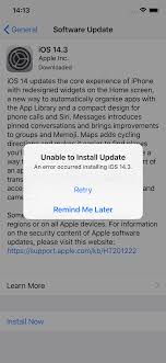 Hi I Am Trying To Update Ios 14 3 To My Apple Community