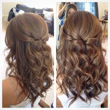 Image Result For Bridal Half Updos With Veil And Headband Medium Length Hair Styles Medium Hair Styles Medium Length Curls
