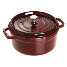 Staub Cast Iron 4 Qt Round Cocotte Grenadine Staub Staub Cookware Grenadine