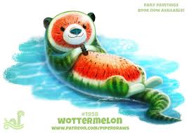 Pin By Virginia Marion On Otters Cute Animal Drawings Daily Painting Cute Food Drawings