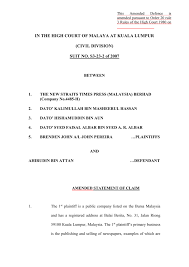 The defamation act only applies to civil claims. In The High Court Of Malaya At Kuala Lumpur