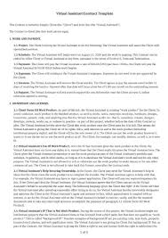 When i learned of your need for a virtual assistant, i felt compelled to submit my resume for your consideration. Free Virtual Assistant Contract Template Bonsai