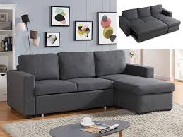 Omkeerbare Hoekbedbank Van Stof Tirua Grijs Camas Camas En Madera Modernas Muebles Cama