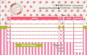 Download gratis desain stiker/label untuk pengiriman olshop, ukuran 15 x 7.5 cm. Nota Olshop Kosong