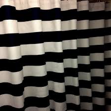 Black And White Fabric Shower Curtain Black And White Horizontal 3 Stripe Shower Curtain Etsy White Shower Curtain White Shower Curtains