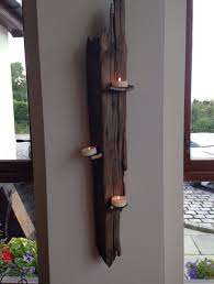 Driftwood Wall Candle Holder By Towydesign On Etsy 49 50 Treibholz Arbeiten Wandkerzenhalter Lampen Aus Holz