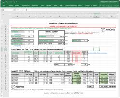 Landed Cost Calculator Excel Template To Use For Import
