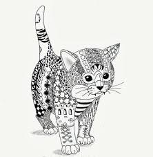 Efie Goes Zentangle Kitten Van Ben Kwok Kattenkunst Dieren Kleurplaten Mandala Kleurplaten