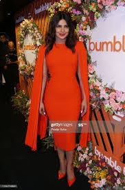 Https Media Gettyimages Com Photos Indian Actress Priyanka Chopra Attends The Social Networking App Is Picture I Pink Dress Women Dresses Women Bodycon Dress