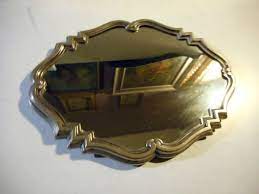 Antico Vassoio A Specchio Con Cornice In Argento Titolo 800 Specchi Cornici Argento
