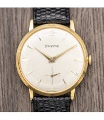 Helvetia Vintage 18k Yellow Gold Men S Dress Watch Freshly Serviced