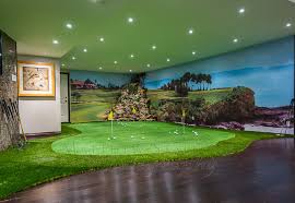 It's a great place to relax and escape. Golf Putting And Simulator Home Basement Traditional Toronto By Stallonemedia Houzz Ie