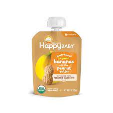 Happybaby Nutty Blends Organic Banana Peanut Butter Baby Food Pouch 3oz Target