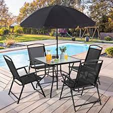 The quality outdoor furniture you use to decorate and enhance your patios, porches, balconies and verandas reflect both your sense of style and your unique personality. Amazon Com Patio Table And Chairs With Umbrella