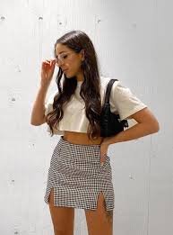 Black And White Checkered Skirt Outfit Motel Zida Skirt Black White Us 6 Black White In 2020 Black Skirt Skirts Festival Outfits