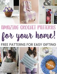 10 Free Crochet Home Decor Patterns Sewrella Crochet Home Crochet Home Decor Crochet