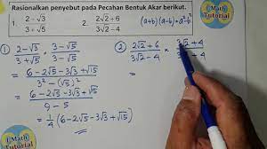 Maybe you would like to learn more about one of these? Tutorial Cara Merasionalkan Penyebut Pada Pecahan Bentuk Akar Bagian 3 Youtube