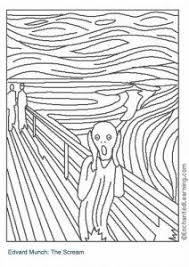 Our unique coloring pages are great for adults who have an inner kid too! The Scream Famous Art Coloring Famous Art Art Lessons