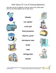 Find The Kitchen Appliance Matching Worksheet Kitchen Appliances Kids Kitchen Appliances Appliances