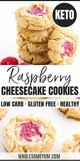 Apr 27, 2021 · keep a few raspberries for the top and put the rest in a pan with 1 tbsp icing sugar. Low Carb Raspberry Cheesecake Cookies Recipe These Easy Raspberry Cheesecake Low Carb Cookies Recipes Raspberry Cheesecake Cookies Cheesecake Cookies Recipes