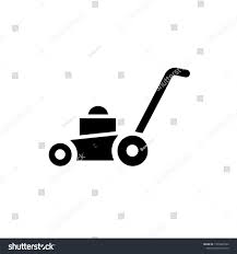 Lawn Mower Icon Vector Illustration Flat Design Style Vector Lawn Mower Icon Illustration Isolated On White Law Lawn Mower Vector Illustration Illustration