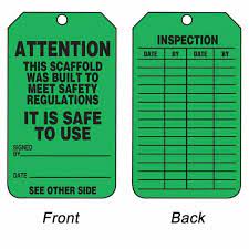 FREE Printable Scaffold Inspection Tags