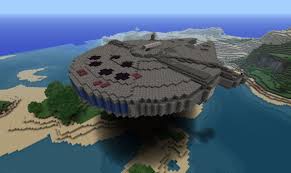 Some serious minecraft blueprints around here! The Millennium Falcon Minecraft Project Minecraft Projects Minecraft Millennium Falcon