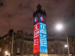 On saturday there will be sunny spells and patchy cloud, and a few showers may develop in places, these most likely in the morning. Glasgow Climate Clock Counting Down To Environmental Catastrophe Installed Ahead Of Un Summit The Independent