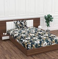 Buy AMEYAA Warm Fitted Bedsheets for Winter King Size Bed, Winter bedsheets  for King Size Bed with 2 Pillow Covers, Size - 72 x 78 Inches - Rust Floral  Online at Low