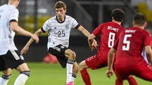 Jerman hanya bisa bermain imbang pada laga uji coba menghadapi denmark di tivoli stadion, kamis (03/06/2021) dini hari wib. Jerman Vs Denmark Berakhir Imbang Muller Kami Kurang Beruntung