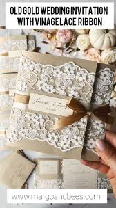 Ribbons And Lace In 2020 Shimmer Wedding Invitations Vintage Wedding Invitations Lace Handmade Wedding Invitations