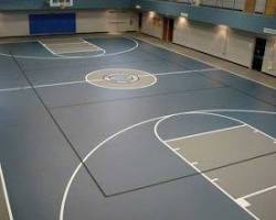 Image of basketball court with polyurethane flooring