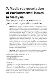 Environmental issues in malaysia en.wikipedia.org Pdf Media Representation Of Environmental Issues In Malaysia Newspapers And Environmental Non Government Organisation Newsletters