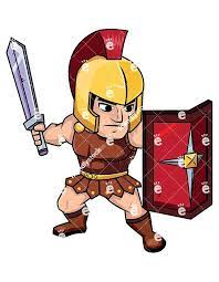 He was a tyrant and the people hated him. Roman Soldier On Guard With Shield Cartoon Vector Clipart Friendlystock Roman Soldiers Cartoons Vector Character Design