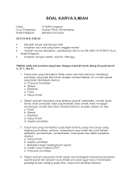 Karya ilmiah ditulis dalam bahasa indonesia yg baik dan benar. Soal Karya Ilmiah