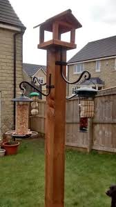 Bird Feeder Pole For Deck Lowes Homemade Bird Feeding Station Http Pinterest Com Pin 518195500855495348 My New Gardening Plan Homemade Bird Houses Bird Houses Bird House Feeder
