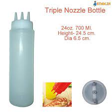 These glass bottles are ideal for dressings, syrups and sauces. 3 Three Nozzle Triple Mouth Sauce Bottle Ketchup Dispenser 24oz 700ml Stmm Shutup Take My Money