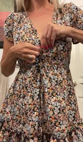 Sundress are perfect to show my milf tits - Porn GIF