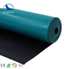 Blue gray green anti static mat esd flooring 1.2×10 m 2mm textured fire resistance. China Industrial Anti Static Custom Size Rubber Rolls Textured Esd Rubber Mat China Esd Rubber Mat Esd Table Mat