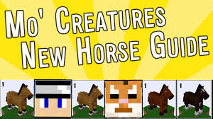 Mo Creatures How To 1 7 2 New Updated Horse Guide Fixed Breeding Chart Horse Tiers