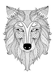 En doux coton bio labellisé. Animal Coloring Pages For Adults Coloriage Loup Coloriage Mandala Animaux Coloriage Mandala