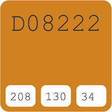 Devoe Paint Golden Amber 00yy 28 650 D08222 Hex Color