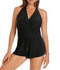 Shop For Magicsuit Bianca Solid Halter Swim Romper One Piece Swimsuit At Dillards Com Visit Dil Black One Piece Swimsuit Romper Swimsuit Fashion Clothes Women