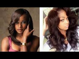 As the name reveals, you can actually sew into your natural hair rather than glue onto your scalp. Sew In Weave Hairstyles Natural Long Short Black Hair Styles For Black Women Youtube
