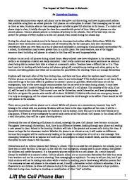 Argumentative Essay Practice Students Use Of Cell Phones In School Argumentative Essay Cell Phones In School Essay