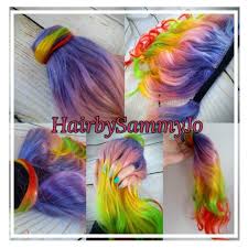 Ready To Ship 100 Human Remy Hair Rainbow Ponytail Copoco Etsy Unicorn Hair Remy Hair Ponytail